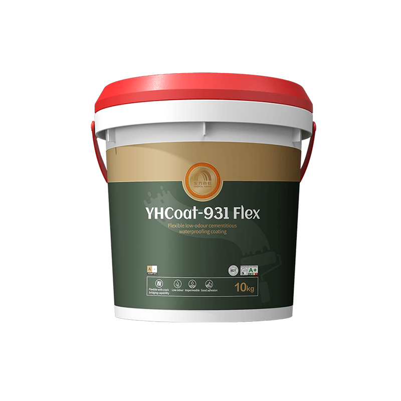 Flexible low-odor cementitious waterproofing coating