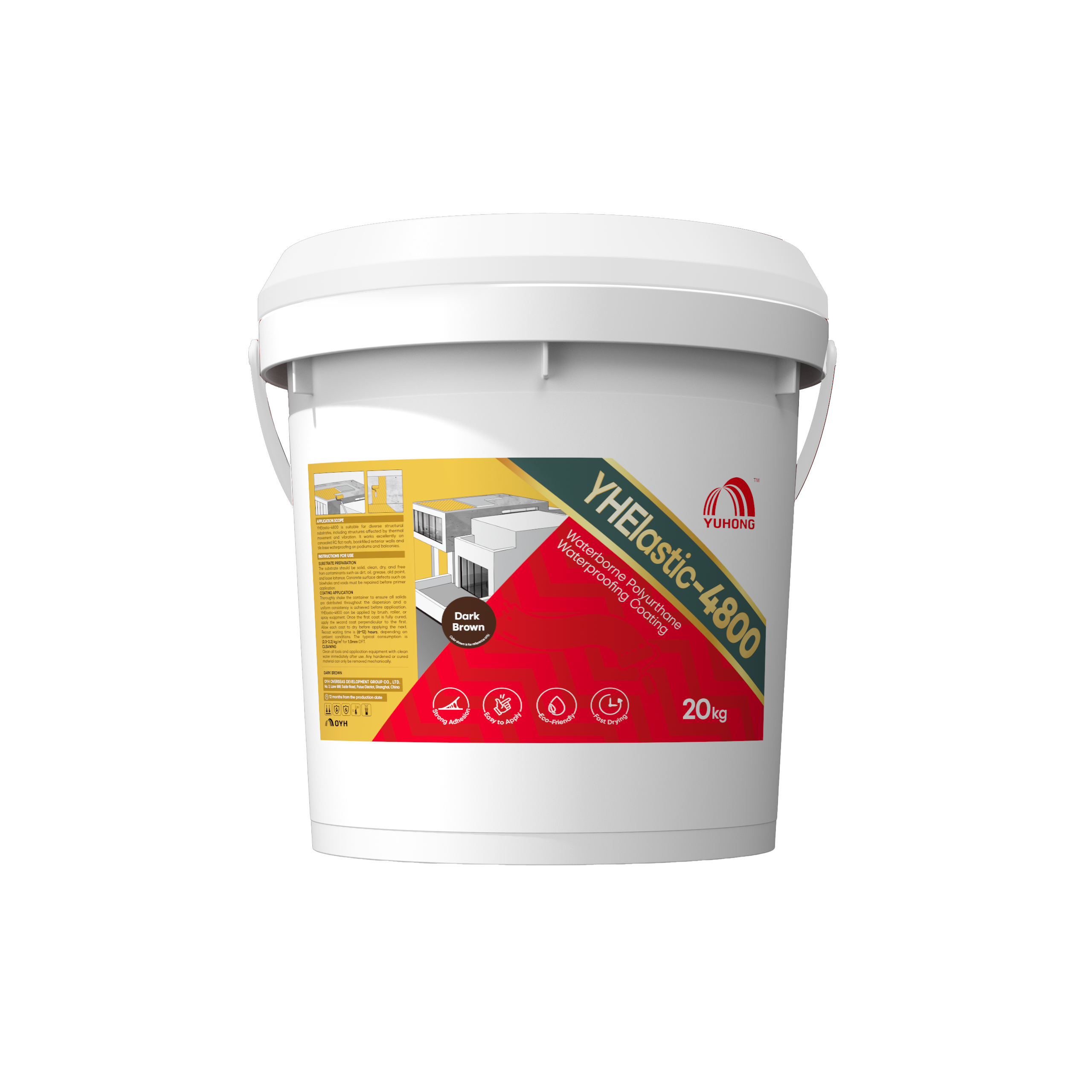 Waterborne Polyurethane-Modified Bitumen Waterproofing Coating